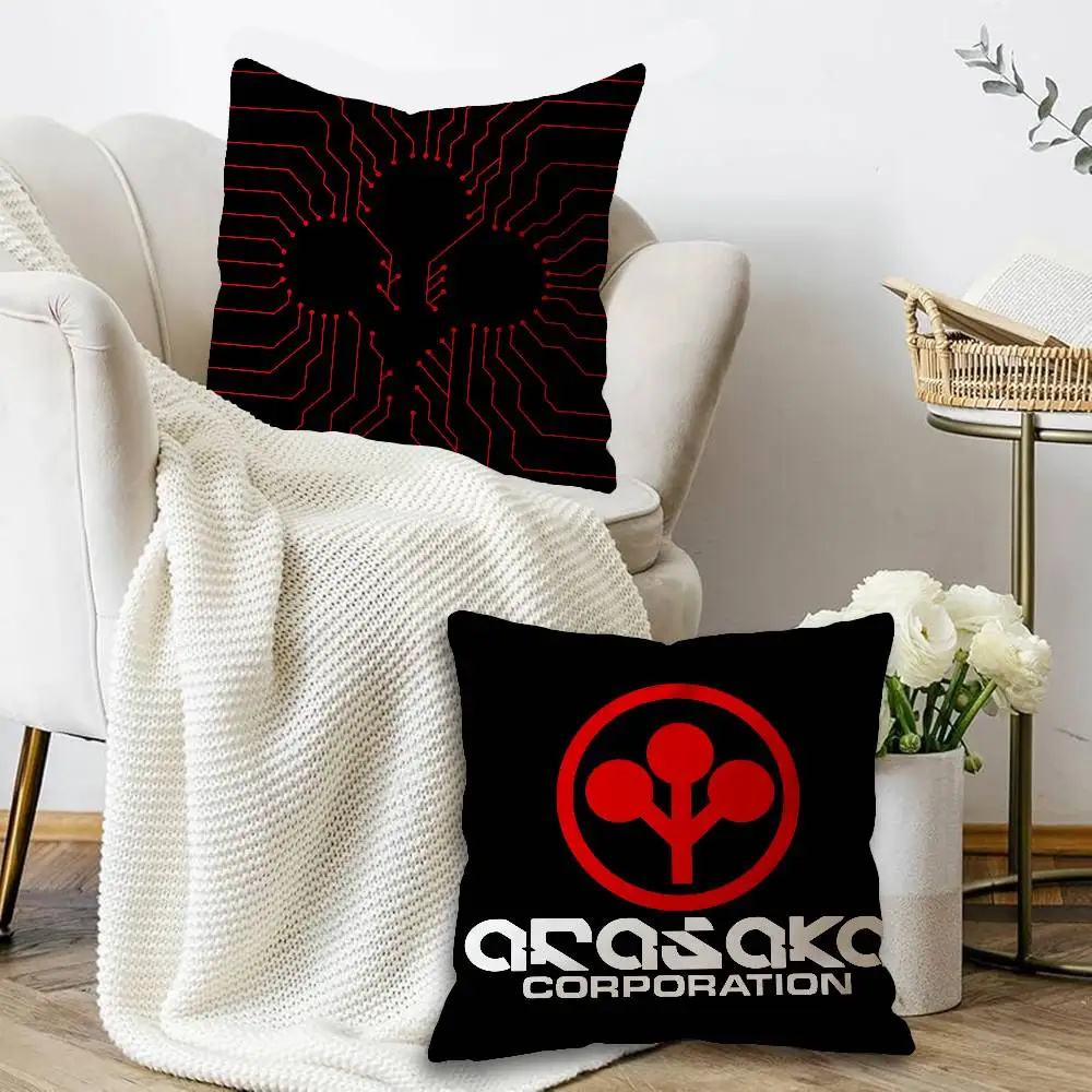 Arasaka Corporation Logo Cushion Cover Inches Farmhouse Decor Home Throw Pillow Covers for Couch Decorations