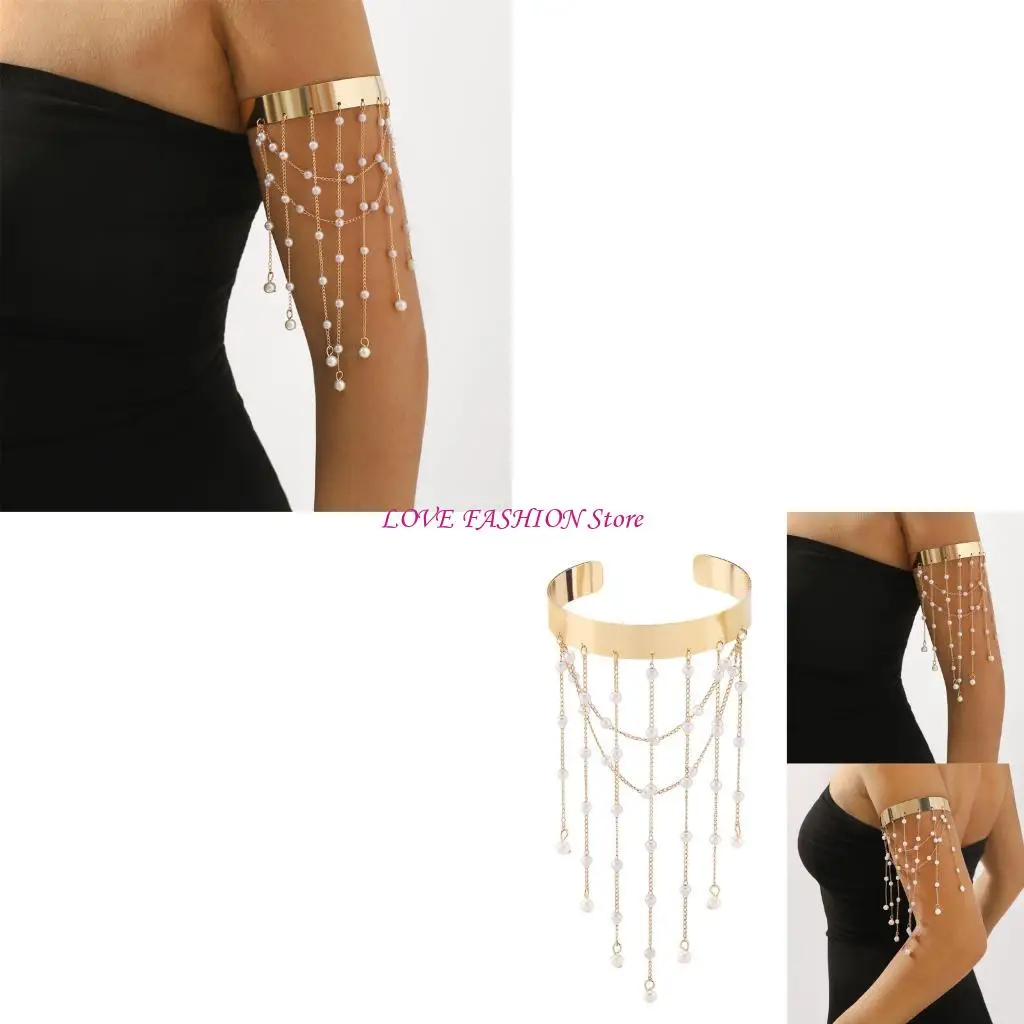 

Сплав жемчуга с бахромой рука украшений экзотическая армлет дизайн формальный случайный аксессуар y166