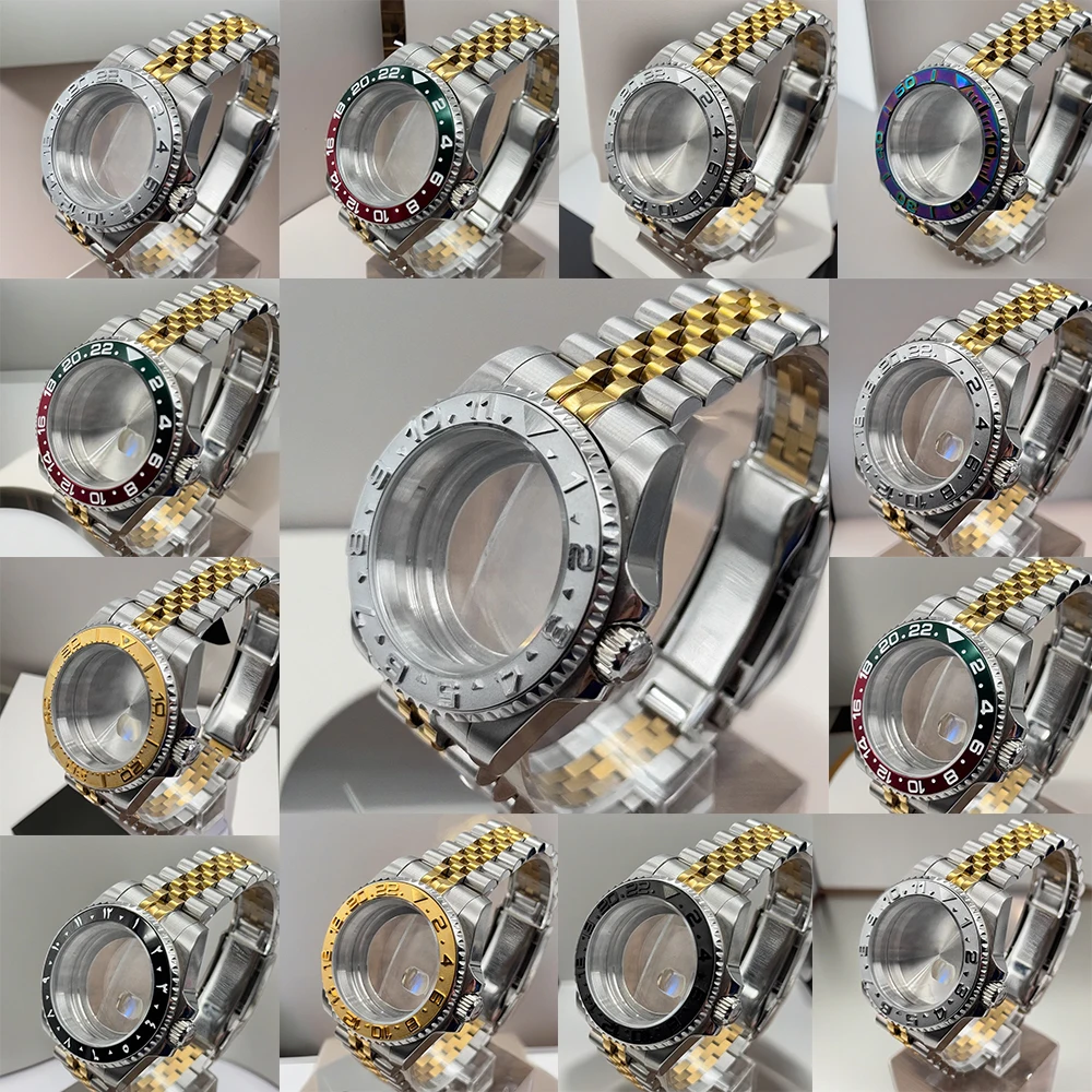 

Miyota 8215 NH34 NH35 NH36 Dial Movement 40mm Sapphire Watch Box Men Red Green Black Titanium GMT Bezel Fit