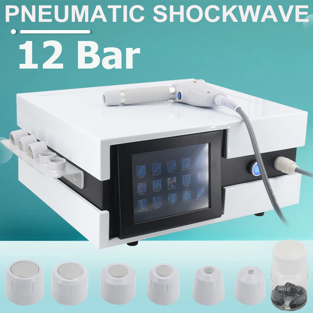 

Pneumatic Shockwave Therapy Machine 12Bar Effective For ED Treatment Waist Pain Relief Massager Professional Shock Wave Massage