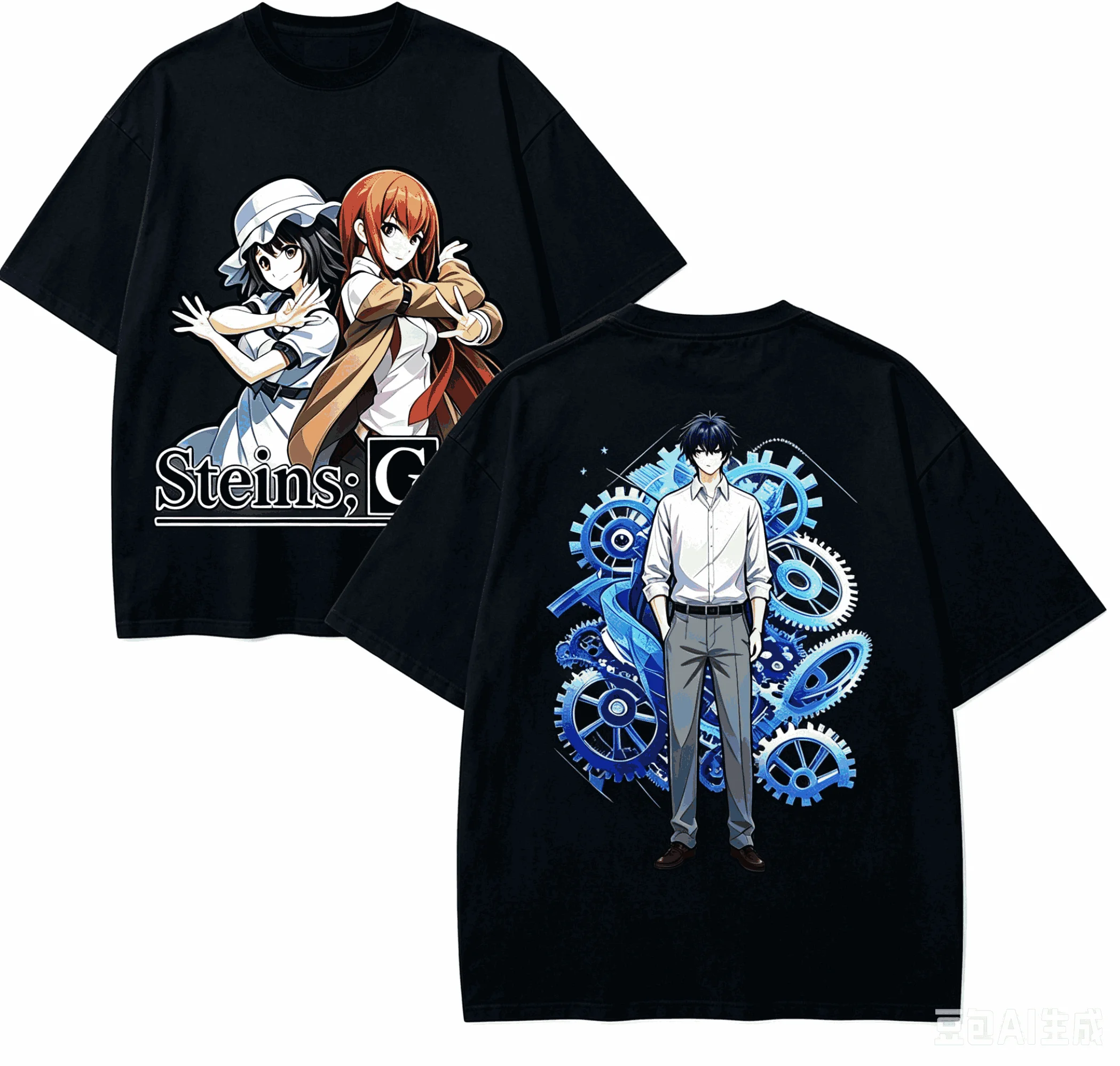 Steins Gate Anime Lover T-shirt Harajuku Cotton New Model High Street Retro Fashion Oversized Unisex hot product Comfortable tee