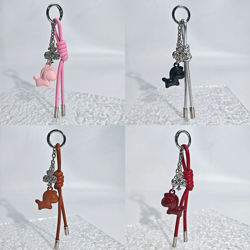 ใหม่เนื้อเรียบง่าย Deerskin เชือกทอกระเป๋าจี้พวงกุญแจจี้กระเป๋า Charms กระเป๋าตกแต่ง