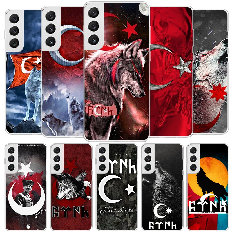 Turkey Turkish Flag Cover Phone Case For Samsung Galaxy S24 Ultra S23 S22 S21 S20 FE S10 Plus S10E S9 S8 + Soft Fundas Shell