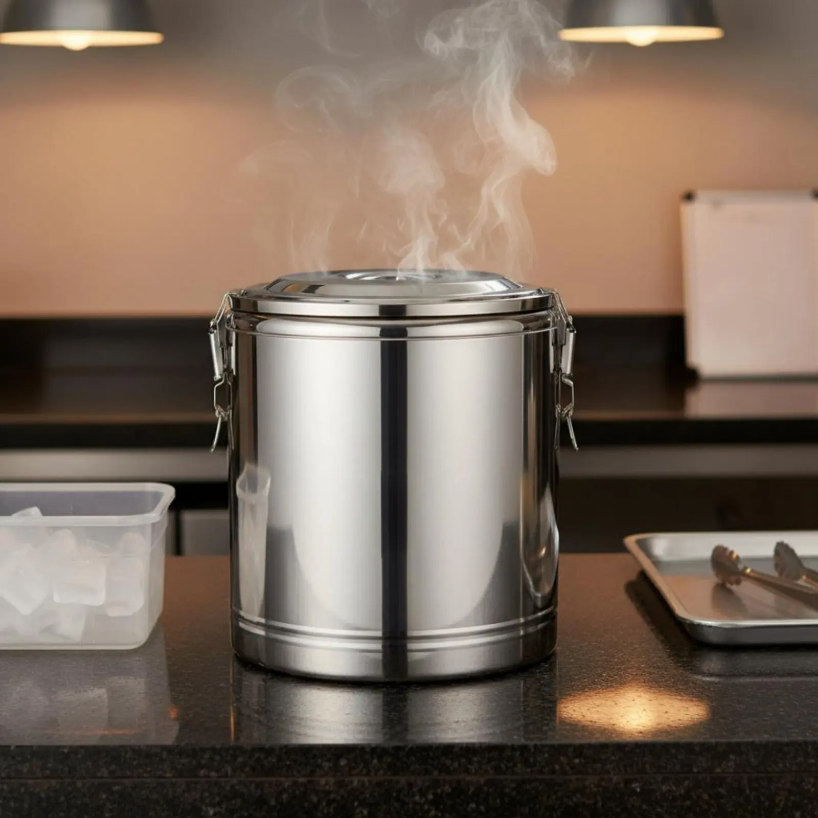 Stainless Steel Insulated Barrel Portable Large Capacity Thermal Container Insulated Drink Dispenser Easy to Clean for Buffets - view 4