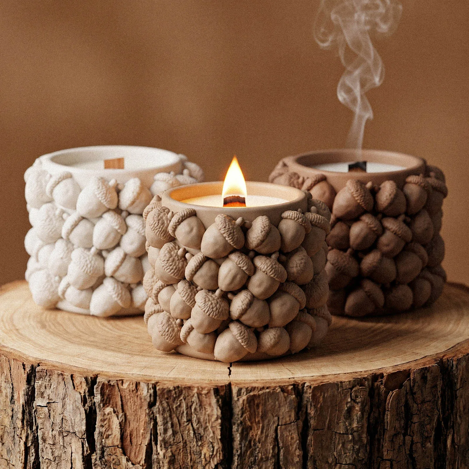 woodland-acorn-candle-jar-silicone-molds-for-gypsum-handmade-christmas-gift-tools