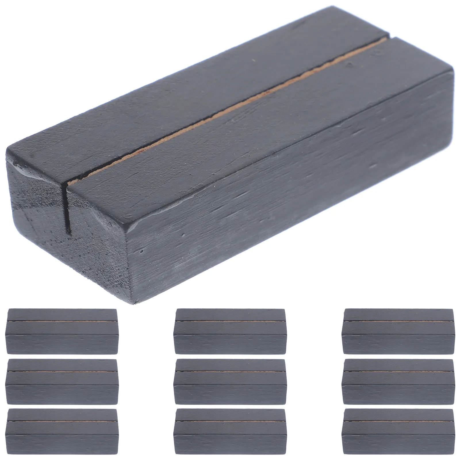 10Pcs Wooden Note Clip Carriers Fine Crafted Solid Wood Card Clip Stand for Menu Place Cards Postcards Food Delivery Notes