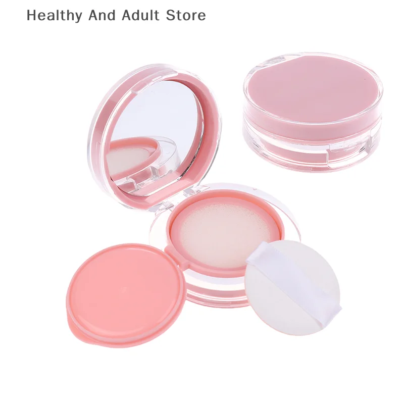Roze Mini Luchtkussen Foundation DIY Box Lege Bladerdeegdoos Met Spiegel Voor BB Cream Cosmetische Container Make-up Case Huidverzorging