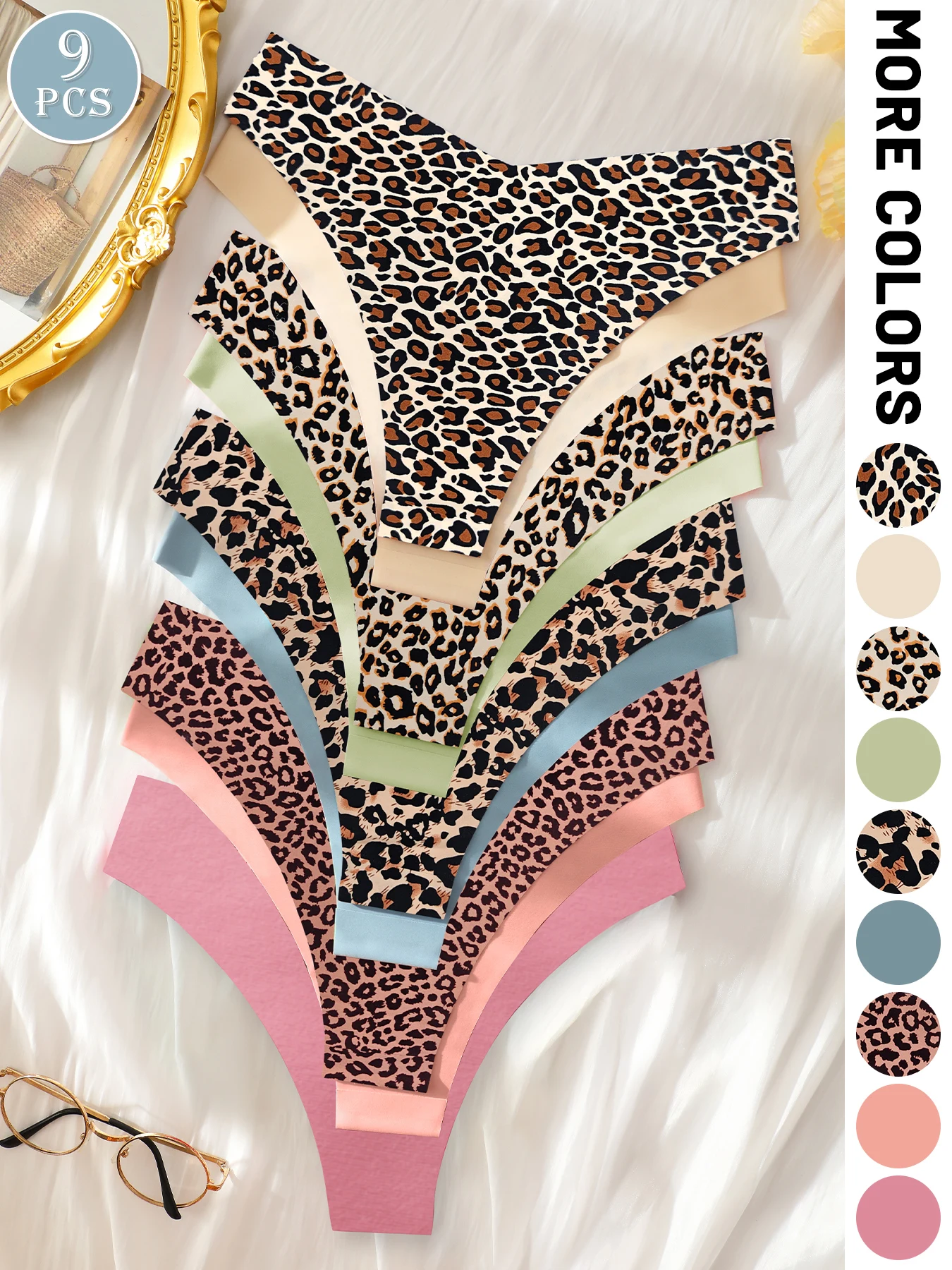 9pcs/Pack Women Briefs