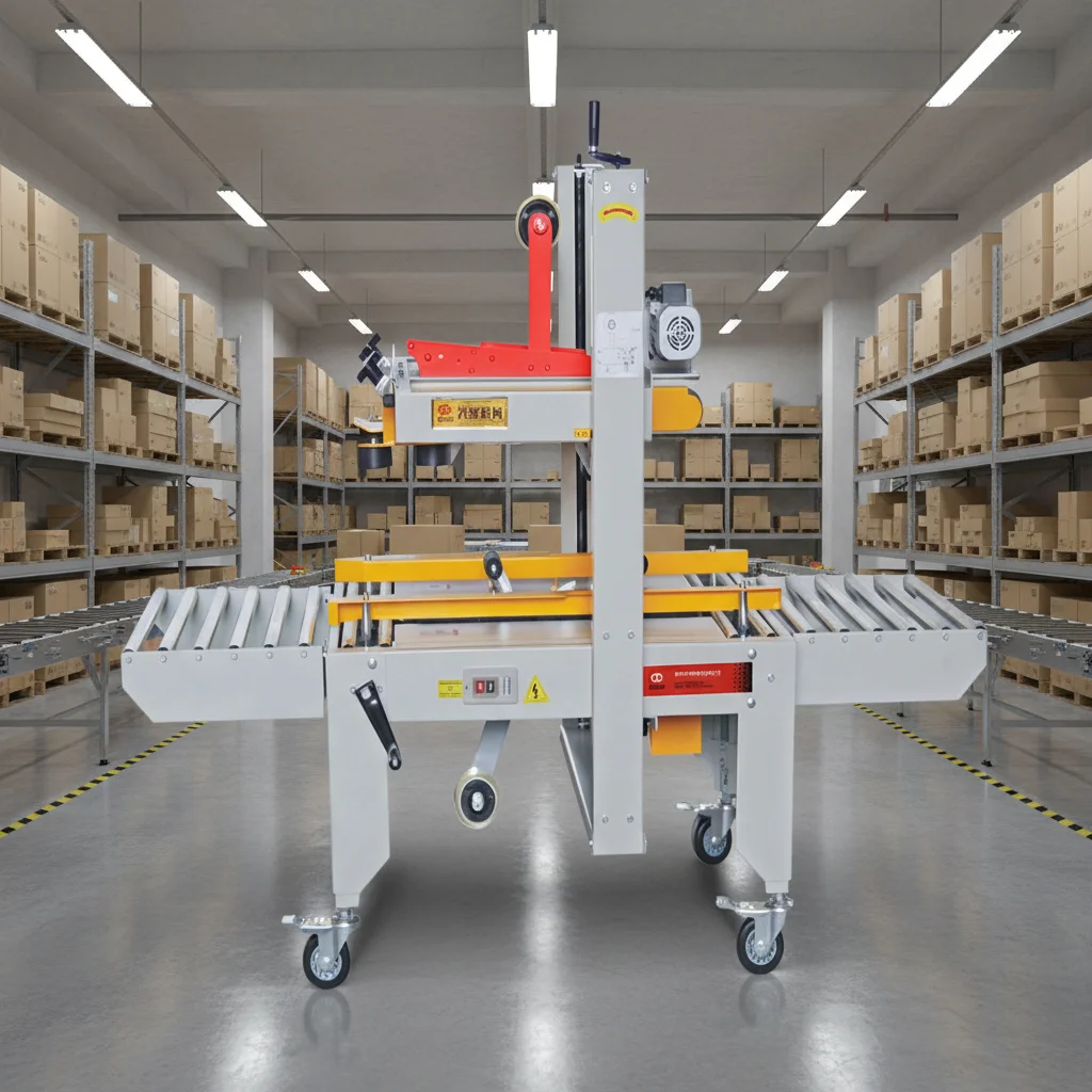 

Duoqi FXJ-6050 Semi-Automatic Upper and Lower Drive Belt Tape Box Sealing Tape Carton Sealing Machine
