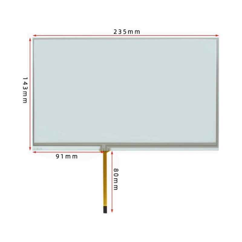 

10inch 10.2inch Touch Screen 4wire Resistive Industrial Control Digitizer 235X143MM