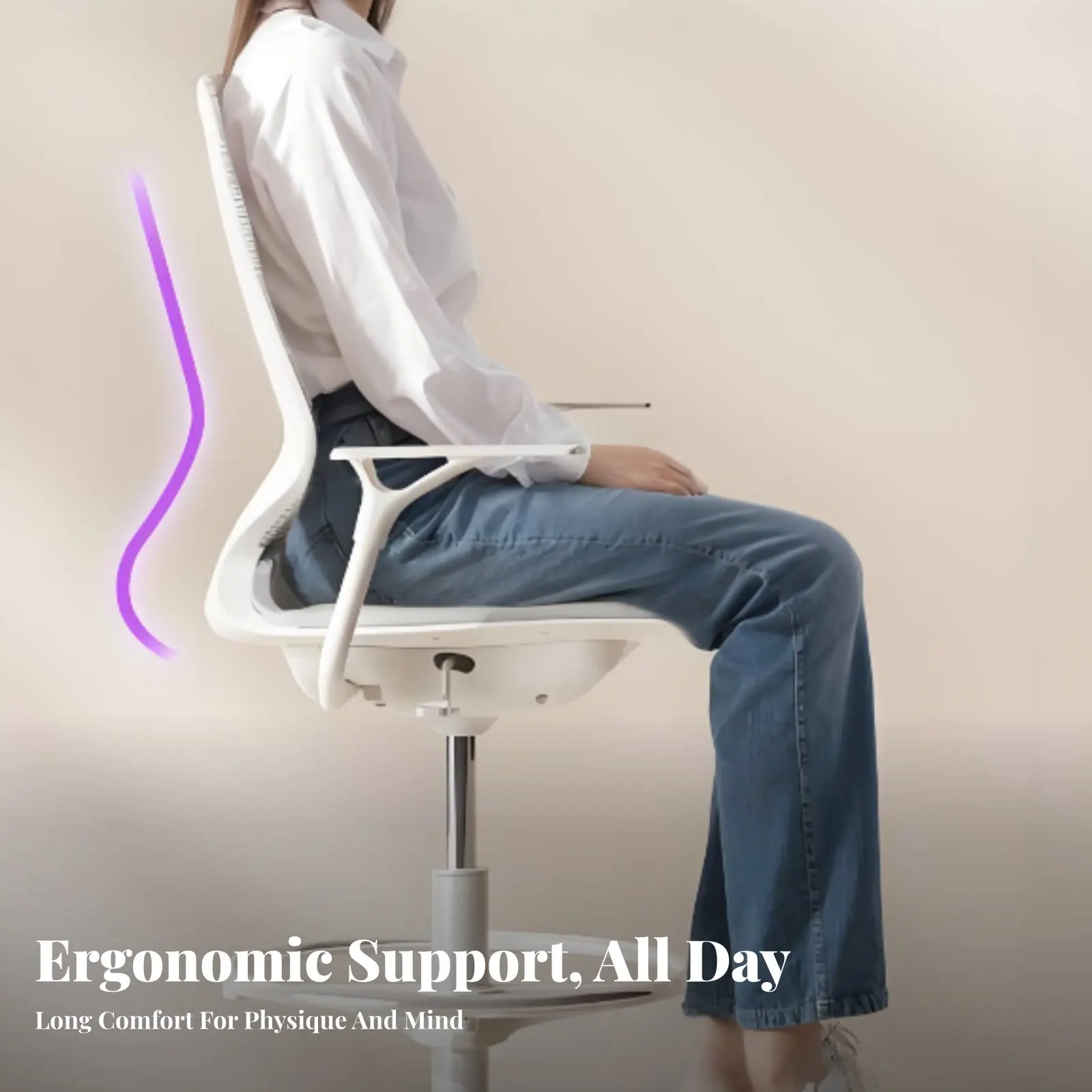 

Rolling Drafting Chair Support Office Furniture Adjustable Height With Foot Ring for Students, Architects, Study Room