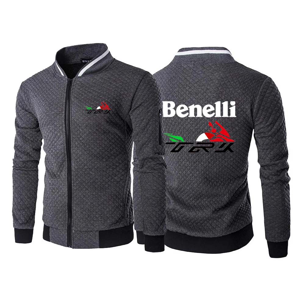 2025 primavera e outono masculino leve em torno do pescoço jaqueta com zíper benelli trk 502x motocicleta estilo simples hoodies casaco diário