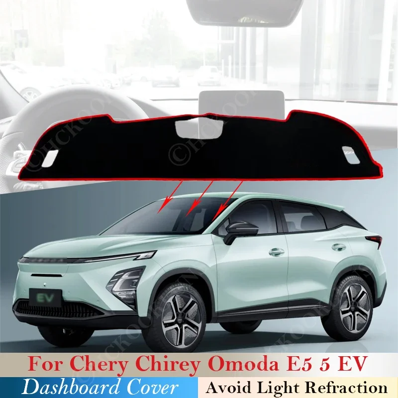

Sun Shade Mats Avoid Light Pads Anti-UV Carpets Protection Accessories Dashboard Cover for Chery Chirey Omoda E5 5 EV 2023 2024