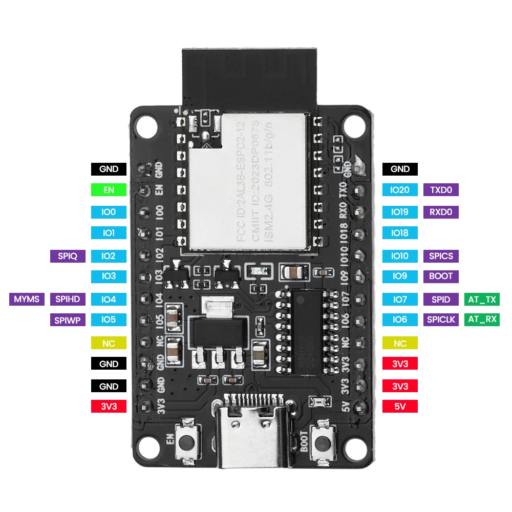 

ESP32-C2-12 Development Board Wifi BT Module CH340 Onboard ESPC2-12 Module Compatible With ESP8684 DevKitM-1