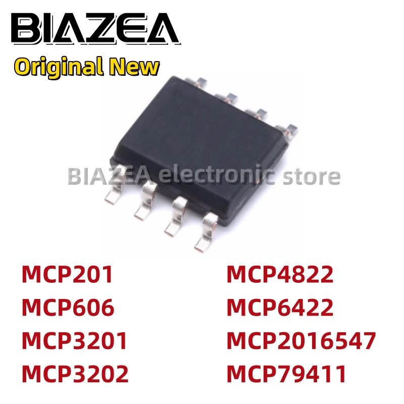 5piece MCP201 MCP606 MCP3201 MCP3202 MCP4822 MCP6422 MCP2016547 MCP79411 SOP8 Mounted Microcontroller Chip