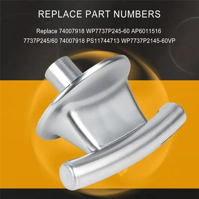 DT15 5 Pcs 74007918 Stove Burner Control Knobs, Replacement for KitchenAid JEC8536ADF, Silver Range Knobs