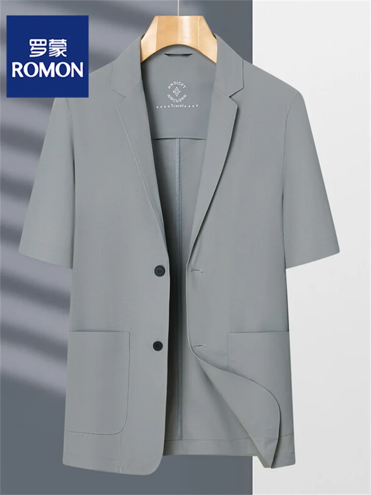 

Lormen Ice Silk ort Sve Men's Summer Lightweight Breathable Casual Suit Jaet Sun Protection Faionable Elastic Outerwear