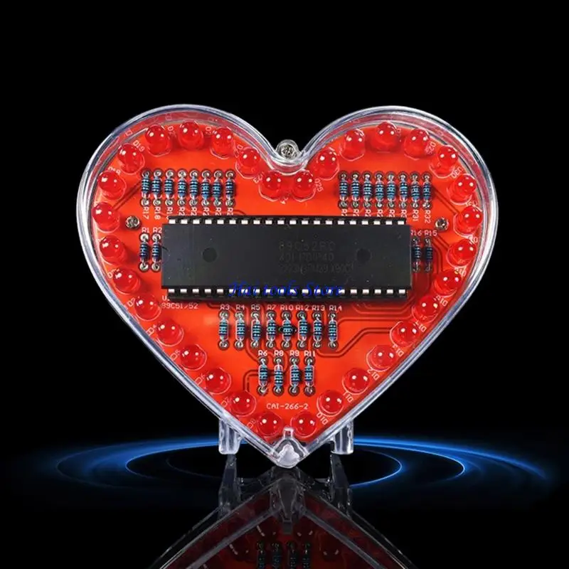 X37E DIY Heart LED Soldering Training Set With 32 Colorful Light STEM Education