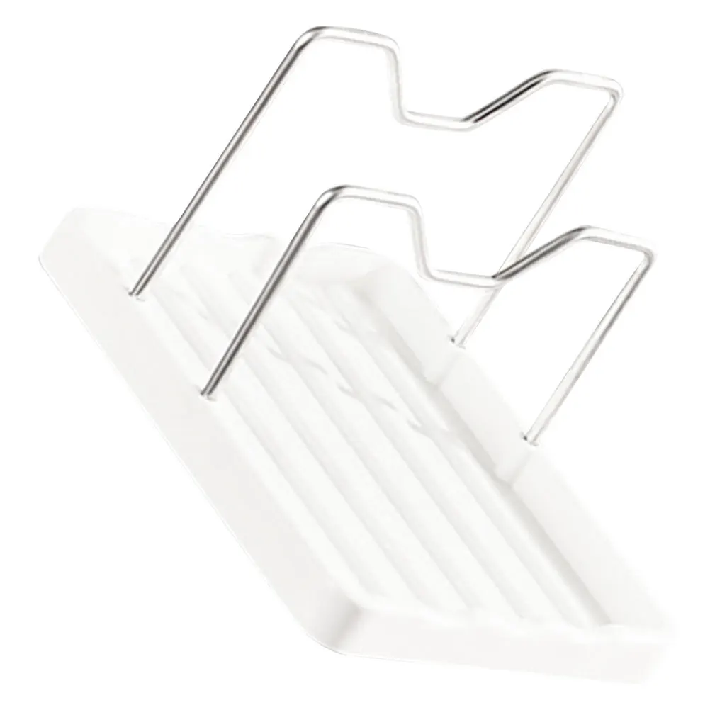 

Pot Lid Holder Spoon Rest Kitchen Rack Stainless Steel Pan Cover Organizer Cooking Utensil Stand Home Kitchen Gadget Countertop