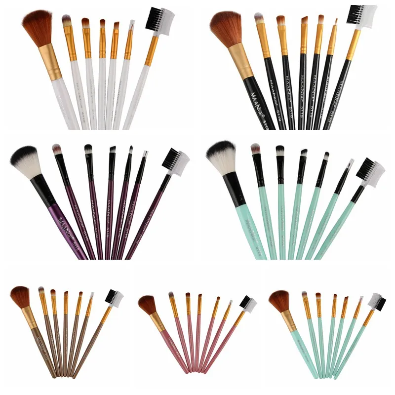 7Pcs/Set Makeup Brushes Powder Foundation Eyeshadow Eyeliner Lip Professional Superior Soft Cosmetic Brush