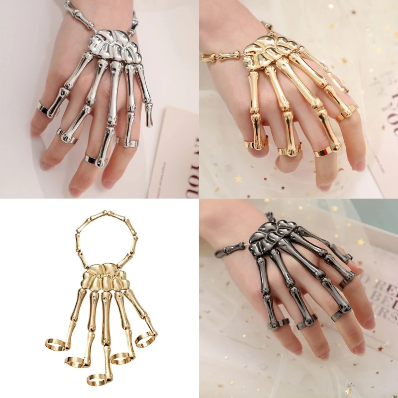 1Set Mechanical Metal Rings Edgy Punk Hip Hop Rings Irregular Metal Geometry Rings for Women Men Adjustable Open Rings