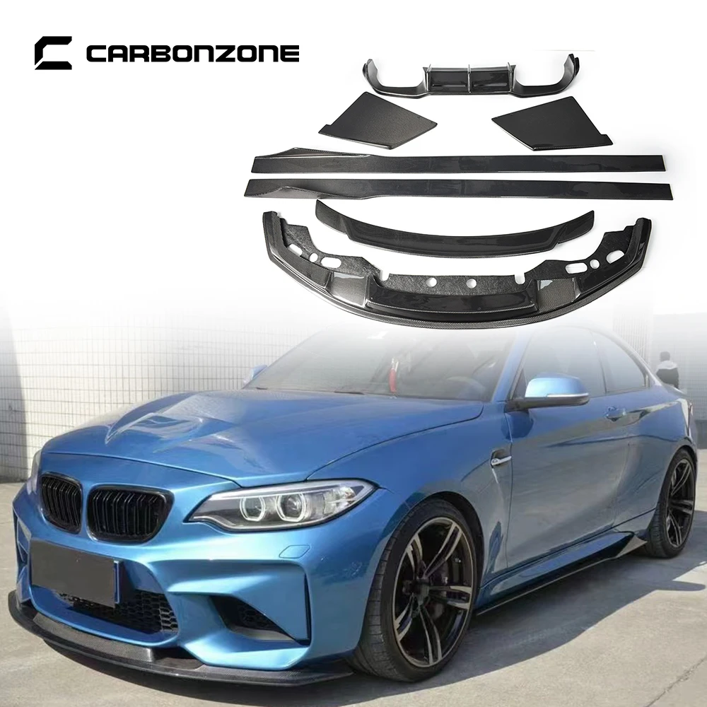 

MTC Style Carbon Fiber Body Kit for BMW M2 F87 Front Rear Bumper Diffuser Lip Side Skirts Rear Trunk Spoiler