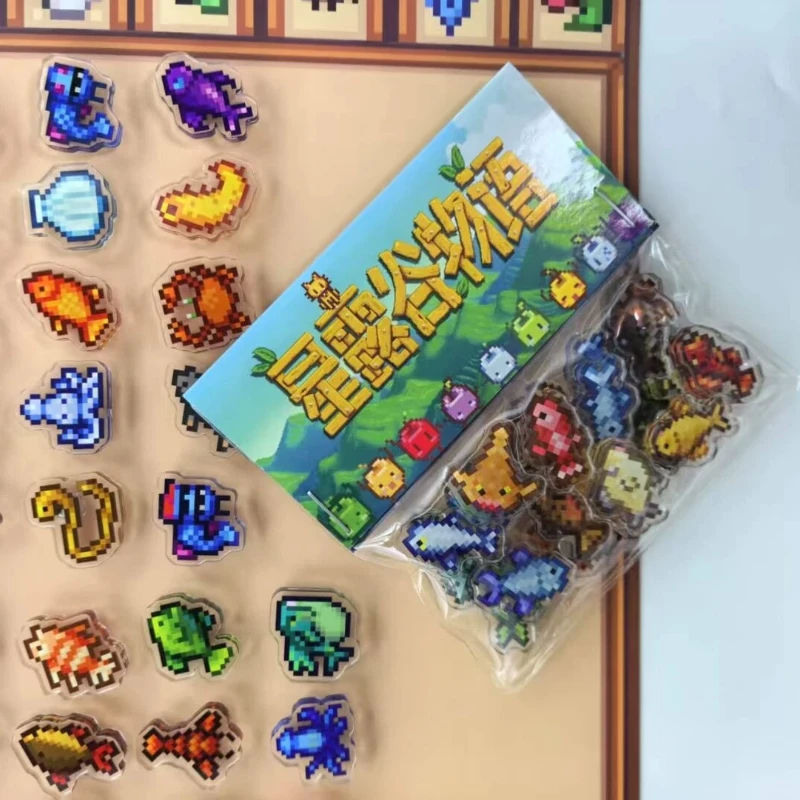 

Stardew Valley 100 Pixel Food Fridge Magnets Acrylic Soft Magnetic Stickers For Backpack Decor Creative Gift ， Background