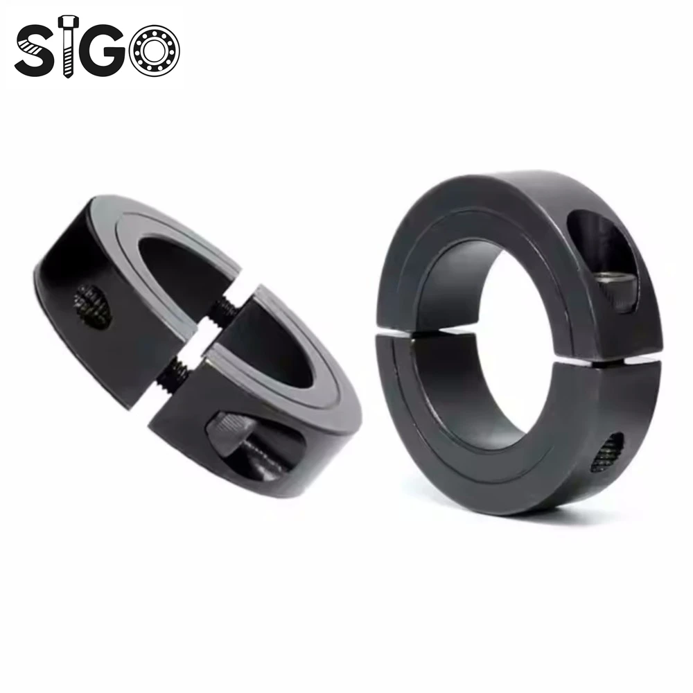 1pcs Double Split Shaft Collars Oxide Set Screw Style Setscrew Inner Dia 3-100  locking ring