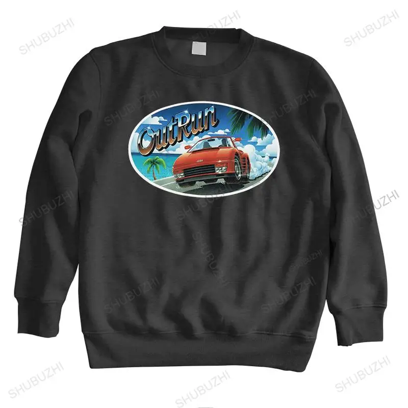 

Unique 80s Out Run hoody for Men spring Retro Vintage Arcade Gaming OutRun hoodies Pure Cotton sweatshirts Merchandise