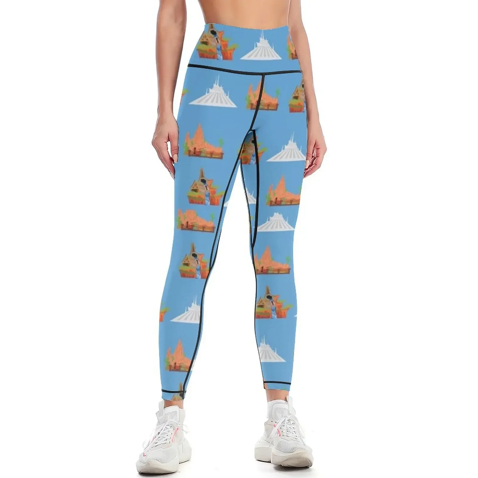 

Space, Splash, and Thunder Mountain Pattern Leggings for girls Jogger pants Womens Leggings