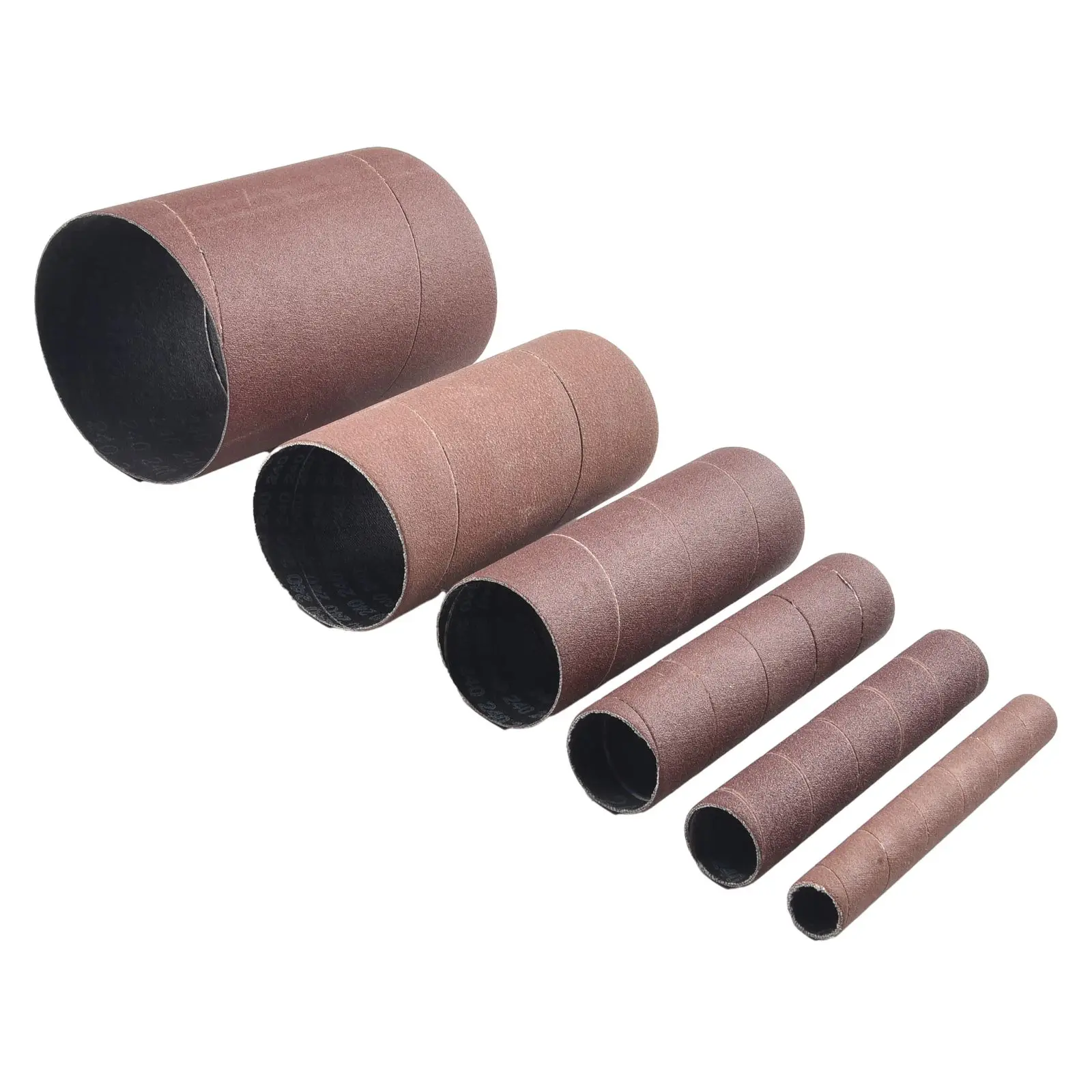 Ferramenta de polimento lixa papel 115mm 240grit 6 pçs alumina rebarbação para polimento multiuso vermelho alta qualidade