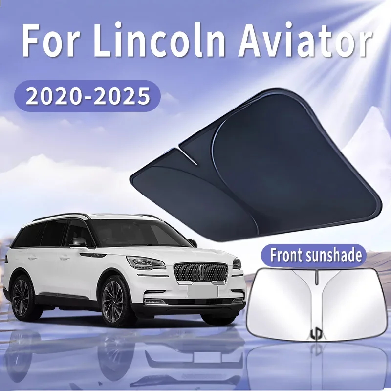 

Foldable Car Sun Visor For Lincoln Aviator 2020~2025 Front Windshield Sunshade Heat Insulation Summer Cooling Auto Accessories