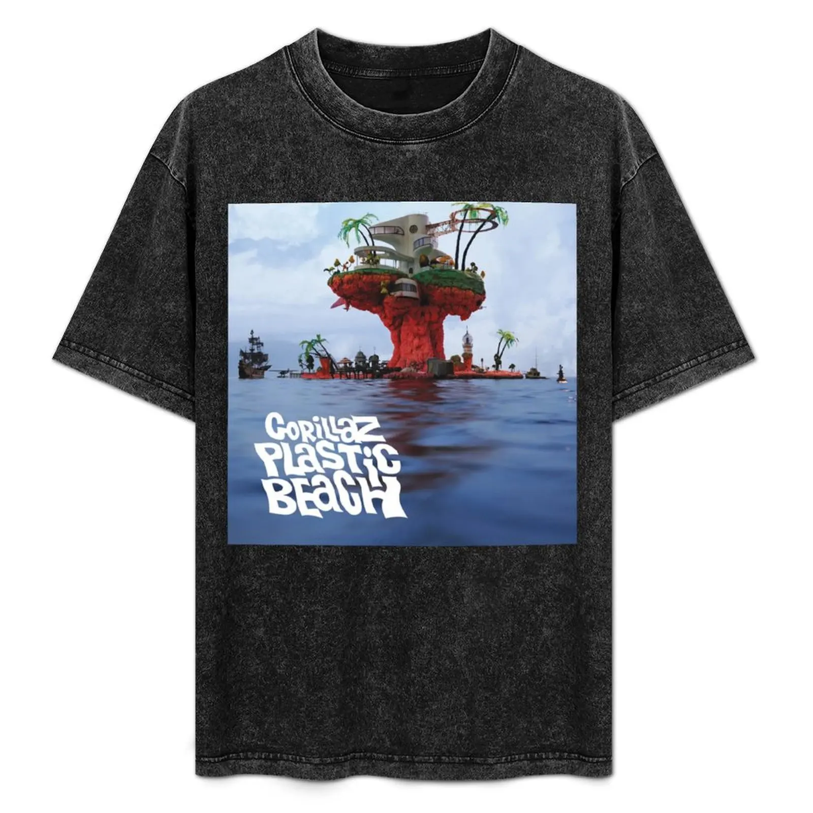

D-Sides Demon Days Cracker Island Plastic Beach T-Shirt Outdoor Work Short Sleeve Top