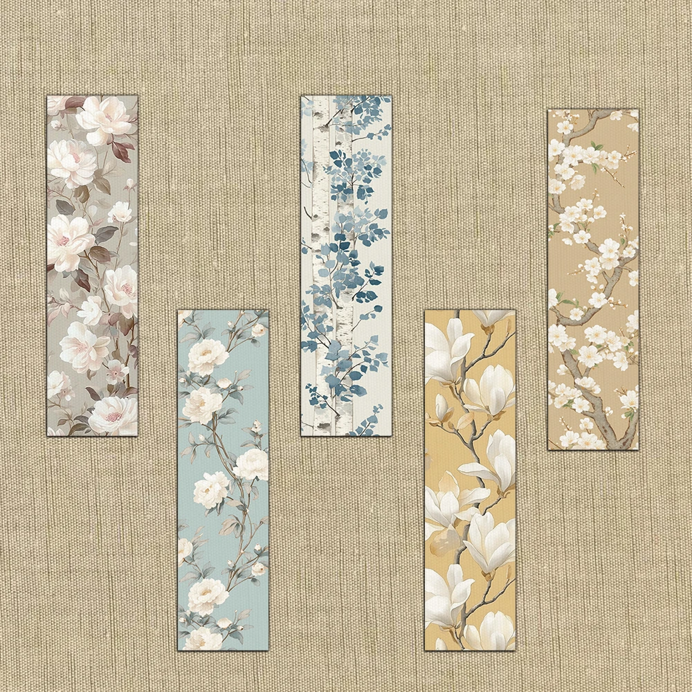 30PCS Small Fresh Classical Flower Bookmarks Flower Decoration Reading Books Marking Creative Cards