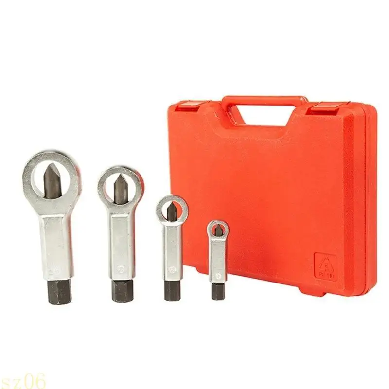 Professional 1Set Manual Nut Sinker Extractor Tools Set for Damaged Splitter Cracker Remover Rust Nut Breaker Hand Tools