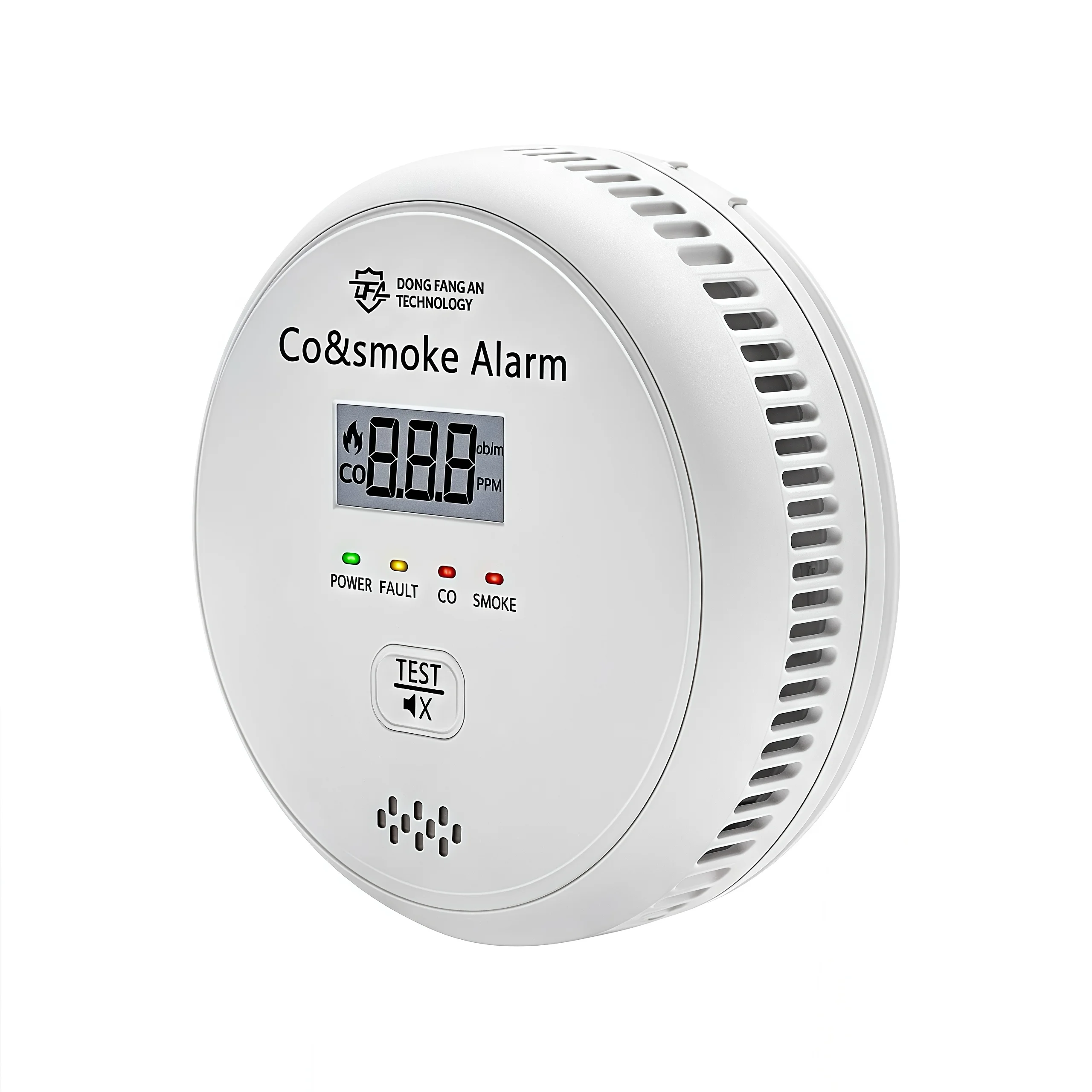 DFA 2 in 1 Standalone Smart Co & Smoke Detector Alarm Carbon Monoxide Parlor Room Kitchen Shop Fire 85 dB Sound Sensor Alert