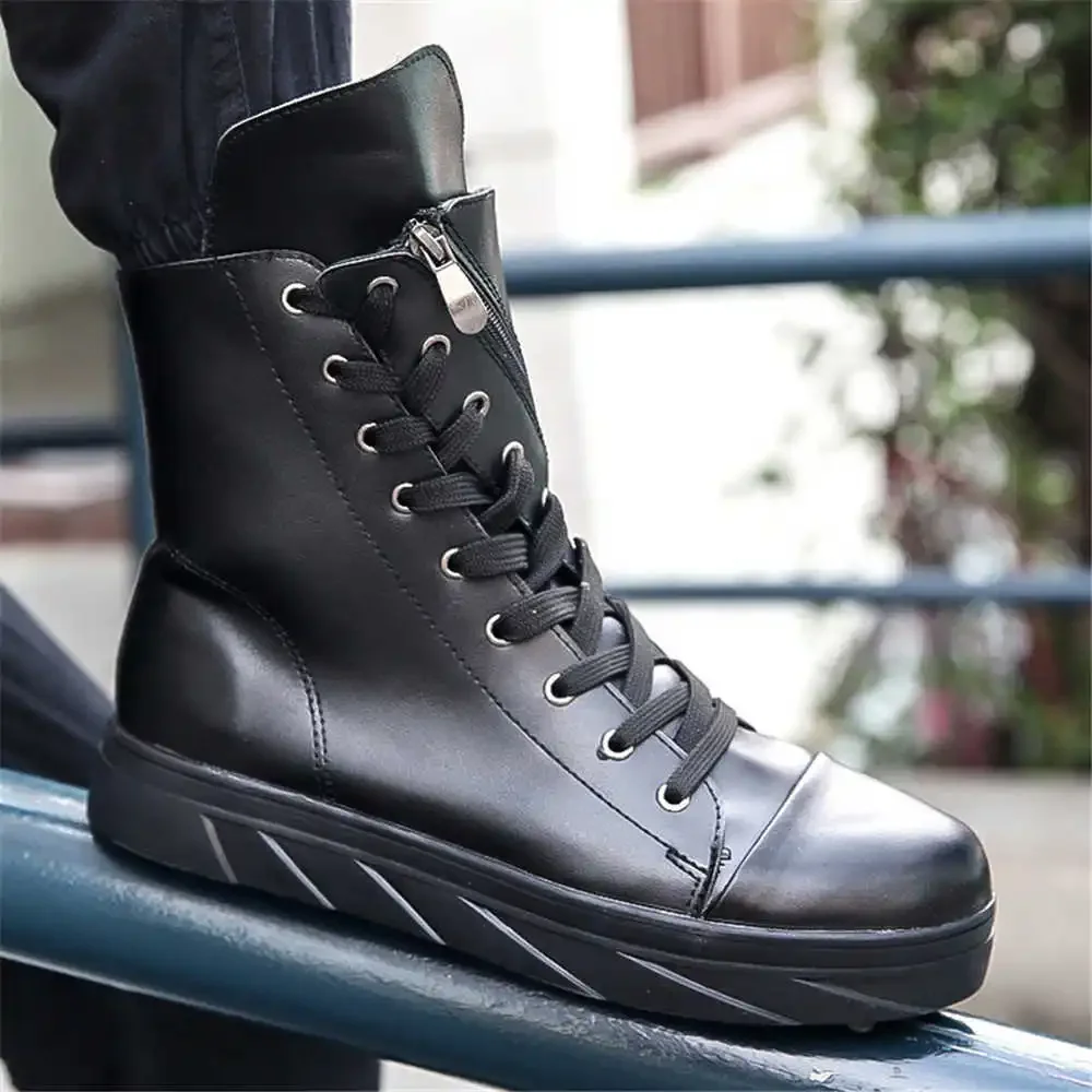 Size 40 Long Boots For Summer Men's White High Shoes Men's Black Shoes Sneakers Sports Affordable Price Chassure