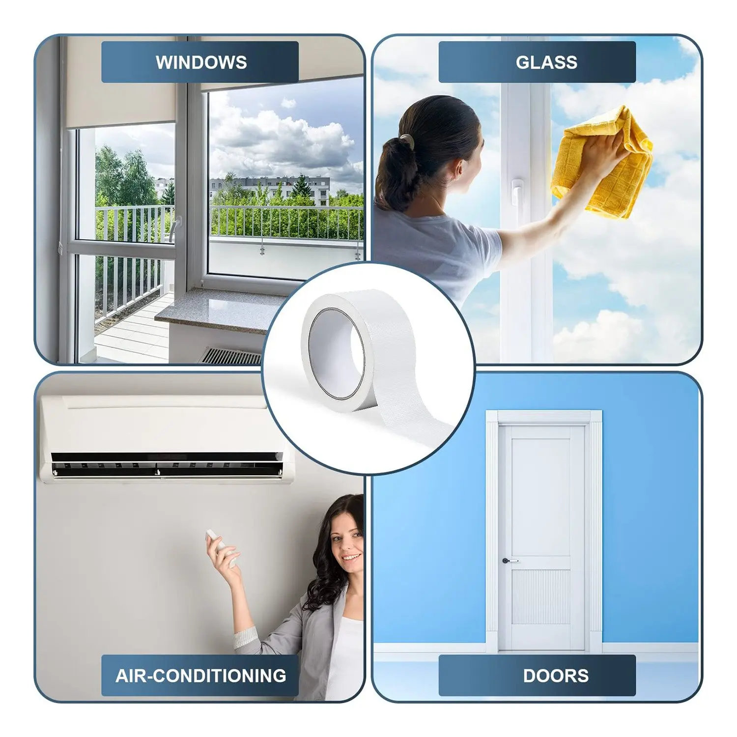 창문 날씨 테이프, 씰링 테이프, 플라스틱 날씨 테이프, 씰링 테이프, 방수, 잔류물 없음 실란트 스트립 (흰색)