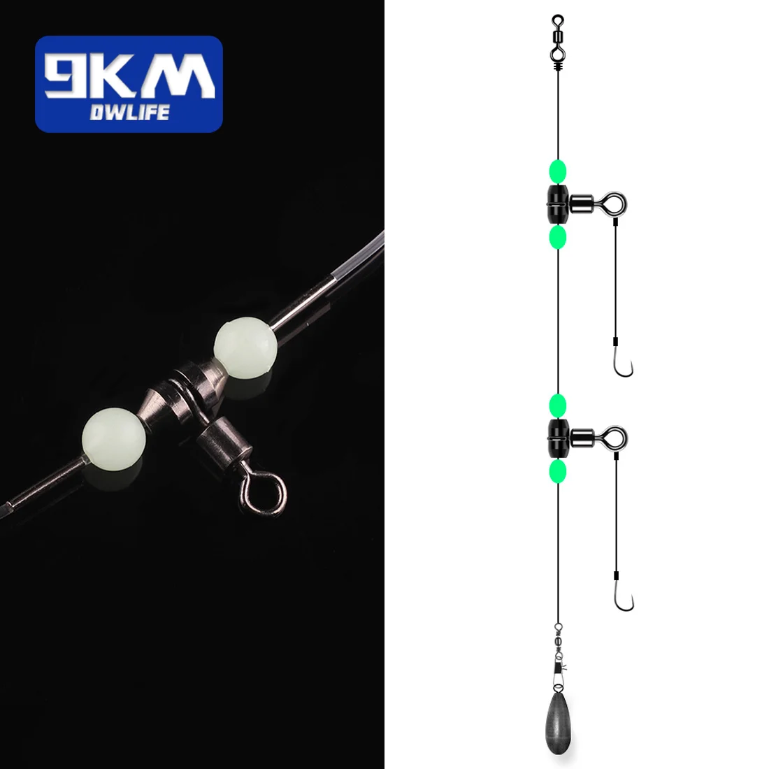 9KM 15Pcs 3-Wege Wirbel Angeln Wirbel Angeln Rig Linie Stecker Rotation Kreuz Linie Wirbel Salzwasser – Detail 4