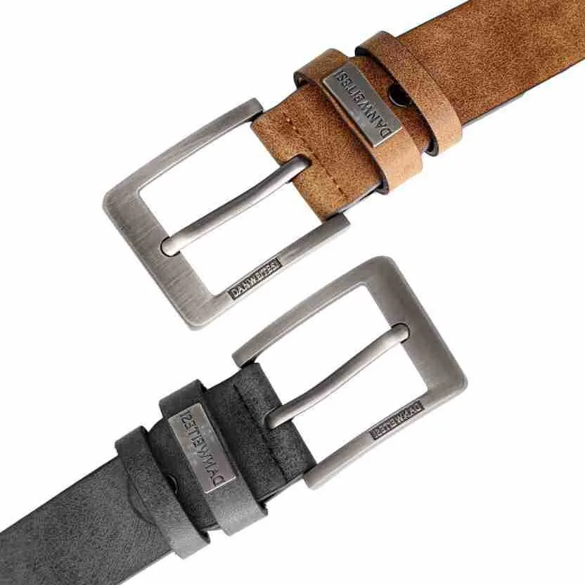 Herren-Gürtel mit Vintage-Dornschließe aus Legierung, lässiger Business-Gürtel aus schlichtem PU-Leder, modischer und vielseitiger Gürtel für junge und mittelalte Männer. – Detail 8