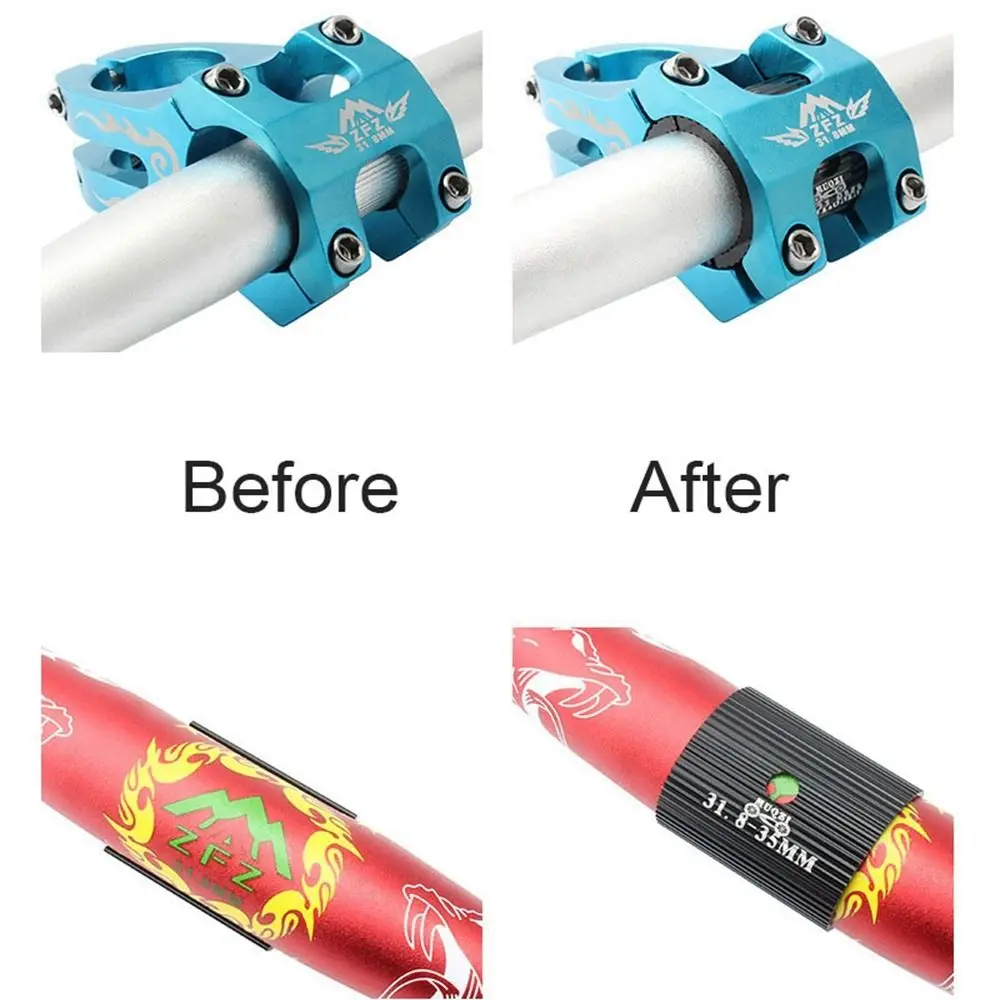 Aluminum Alloy Bicycle Handlebar Stem 25.4mm to 31.8mm/31.8mm to 35mm Spacer Conversion Shim Bike Bar Bore Adjuster Adapter