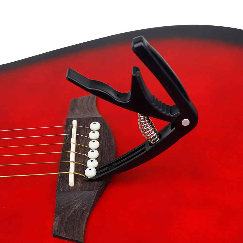 

Capo For Acoustic Electric Guitar Adjustable Spring Tension Easy One Hand Operation Folk Country Music Essential Tool Capo