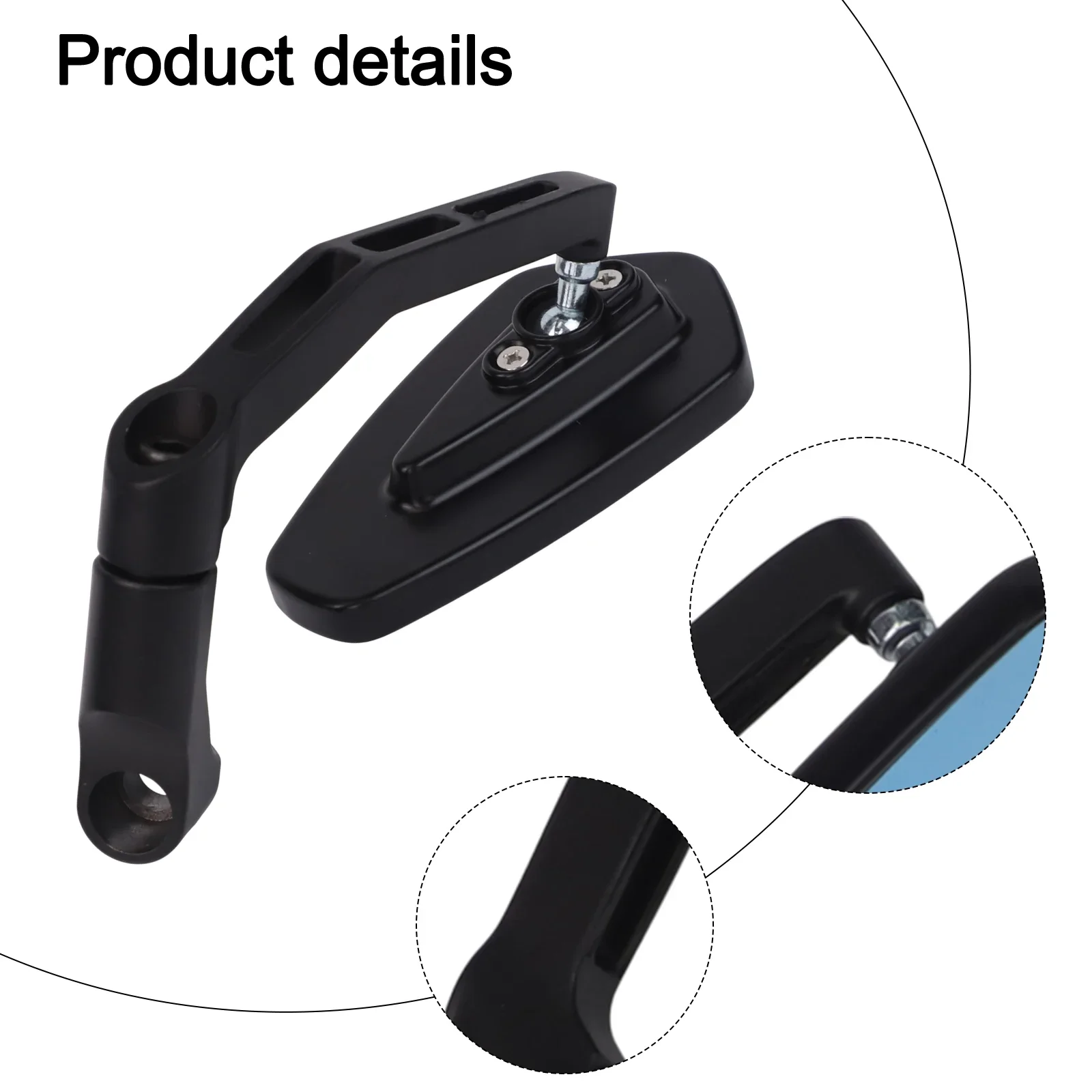 

For Motorcycles Adjustable Viewing Angle Aluminum Alloy Mirror Motorcycle Accessory As Shown In The Picture Exquisite Design