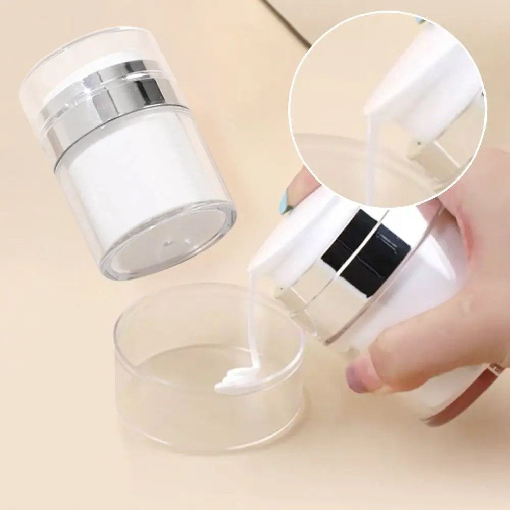 15/30/50/100ml Press-On Makeup Sub-Bottling Acrylic Vacuum Cream Bottle Lotion Face Creams Travel Refillable Empty Cosmetic Box