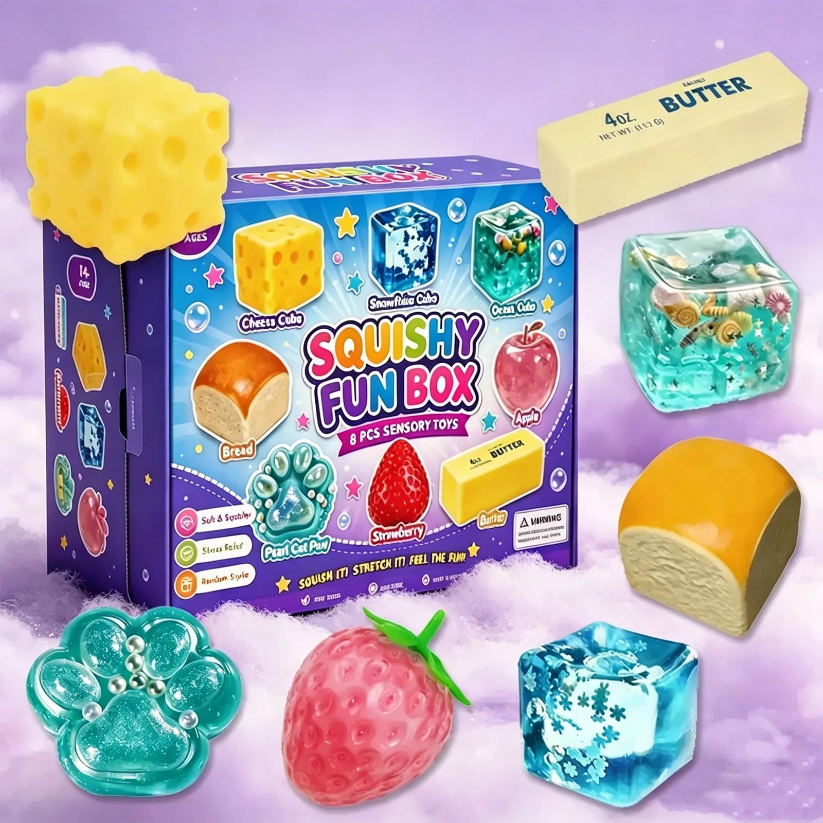 coffret-mystere-de-8-pieces-balles-a-presser-a-remontee-lente-douces-extensibles-et-sensorielles-pour-soulager-l'anxiete-–-cadeaux-d'anniversaire