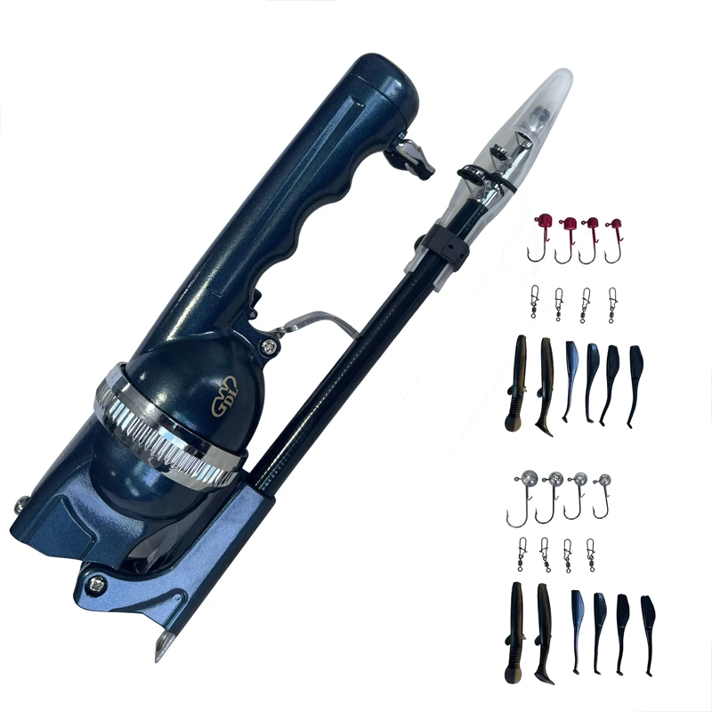 

TAKEDO Folding Telescopic Fishing Rod Epoxy Resin Rods with Reel Line Travel Rods for Fish Folded Spinning Rod
