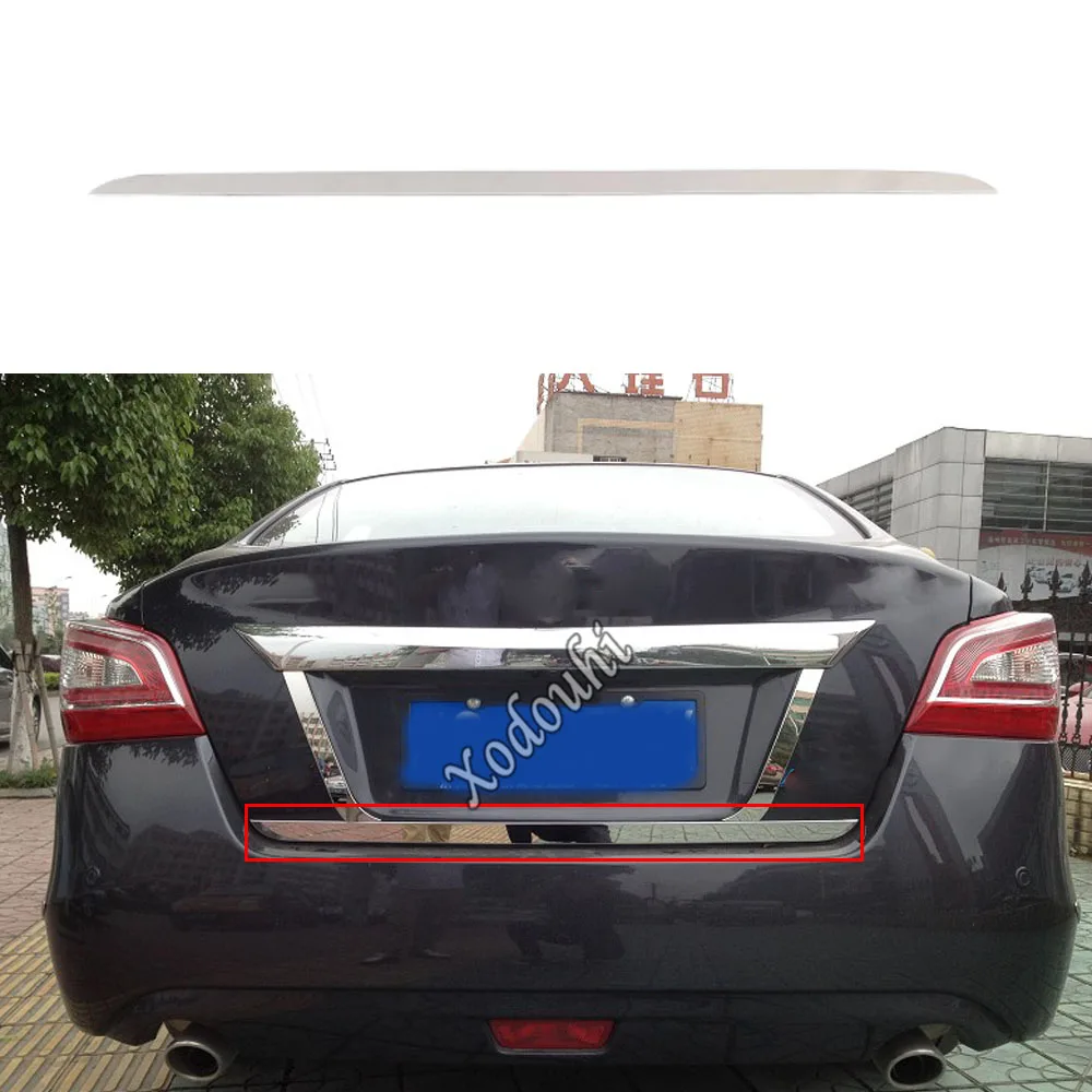 Stainless Steel Rear Door License For Nissan Teana Altima 2013 2014 2015 2016 2017 2018 Tailgate Bumper Frame Trim Trunk 1PCs