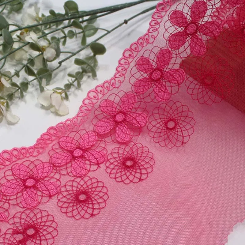 

29 ярдов сетчатый тюль с вышивкой и кружевной отделкой по краю юбки для одежды, аксессуары, нижнее белье, платье, шитье, кружево