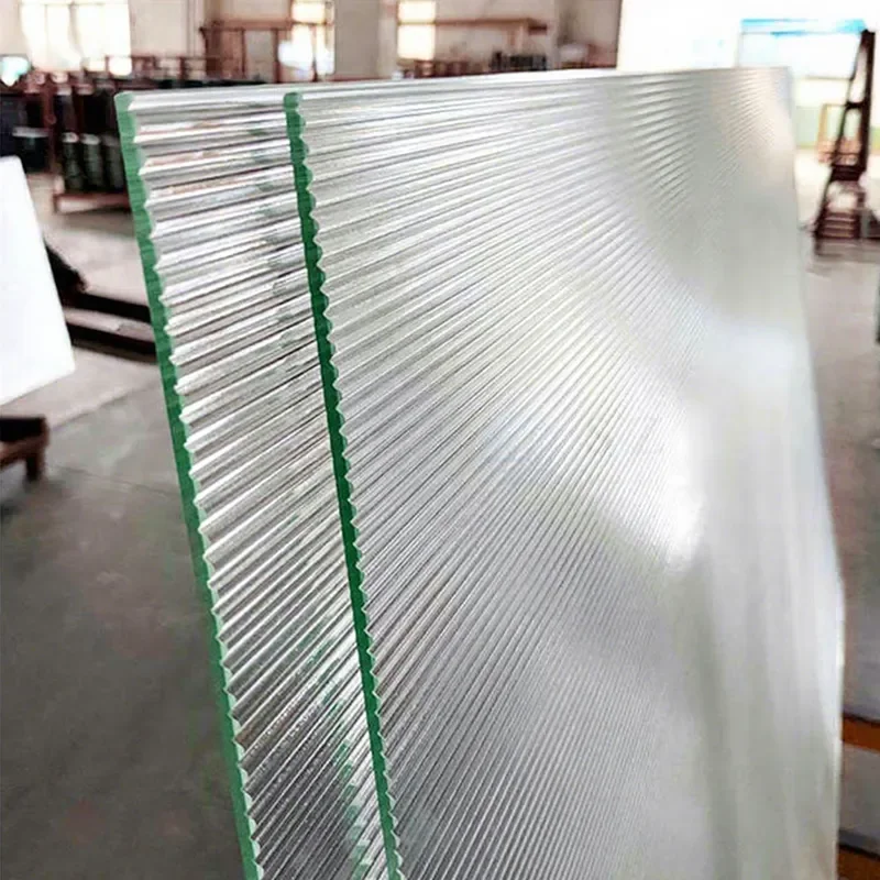 Novel Design Fuses Glass Texture Ultra Transparent Tempered Kiln Formed Decorative