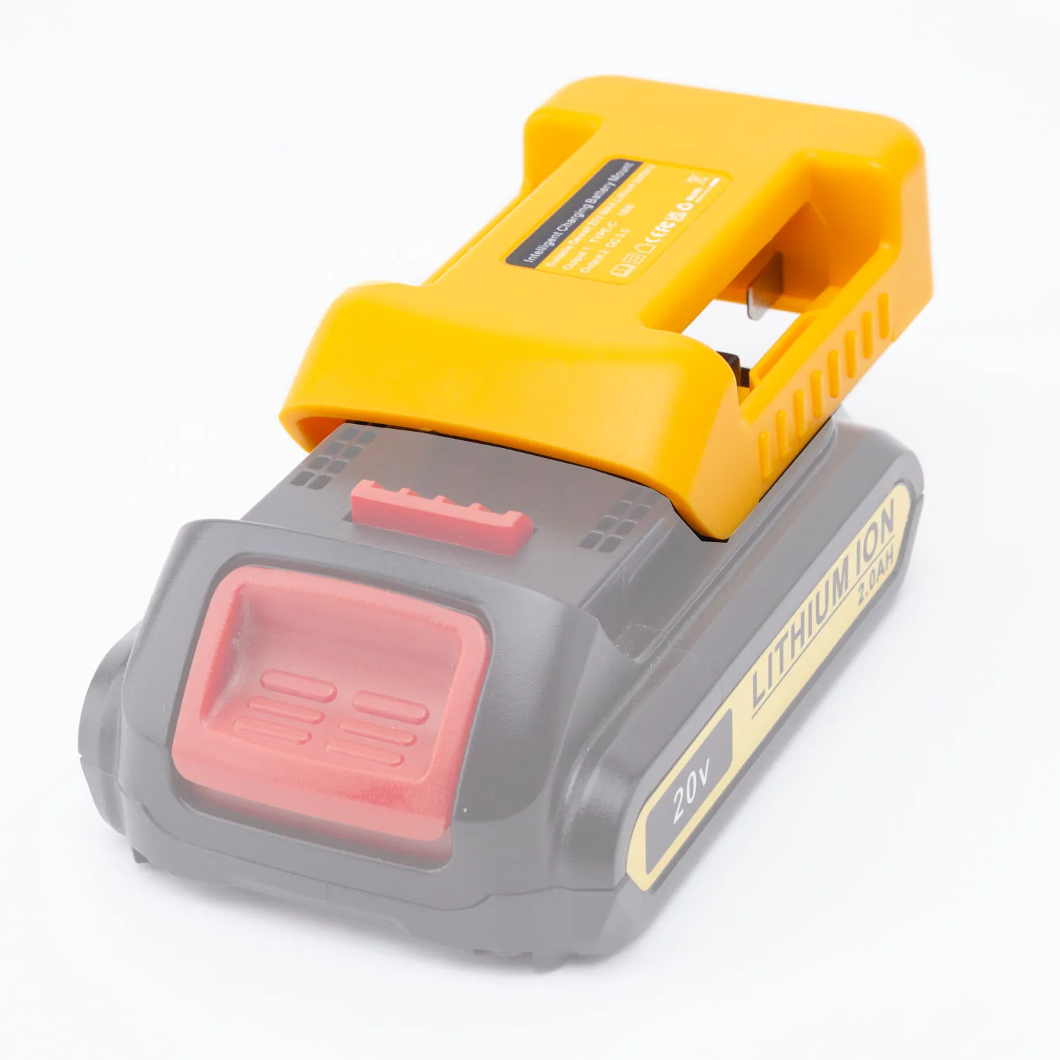 

Wall-mounted Bracket For DeWalt 18V Lithium Battery W/ USB With Type-C for Laptop Mobile Phone Fast Charging(Not a battery char)